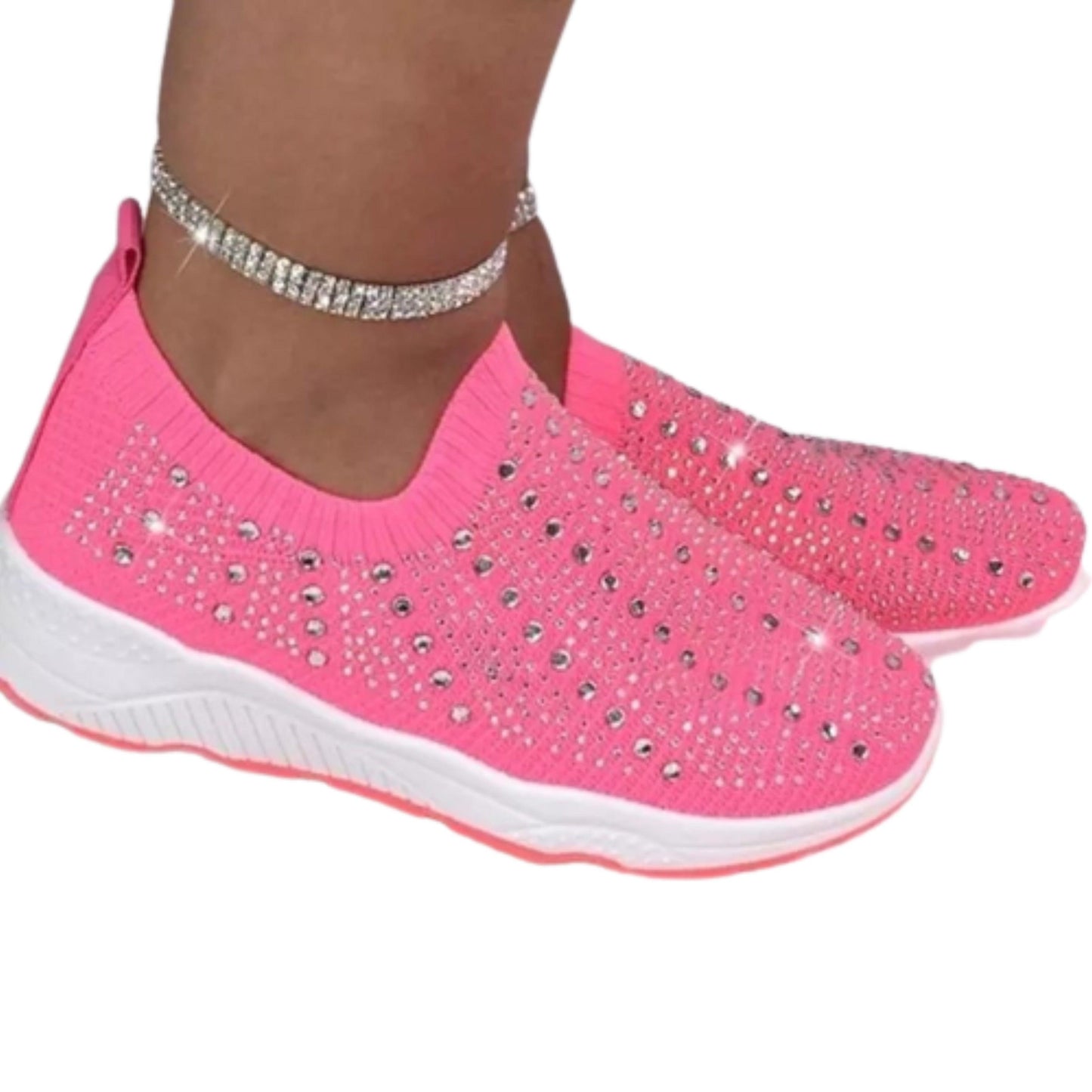 Comfortable Female Casual Mesh Crystal Breathable Shoes Bump baby and beyond