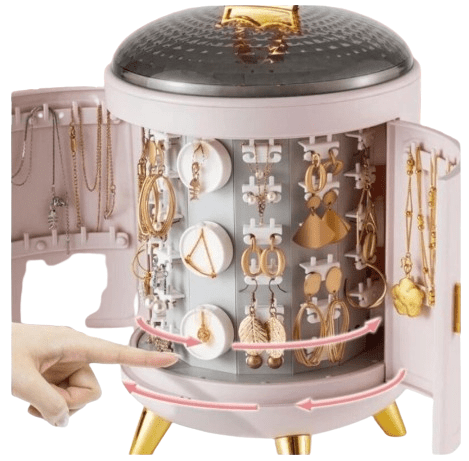 Storage Box Crown Crown Travel Jewelry Holder Organizer Storage Case Box – bbabyb