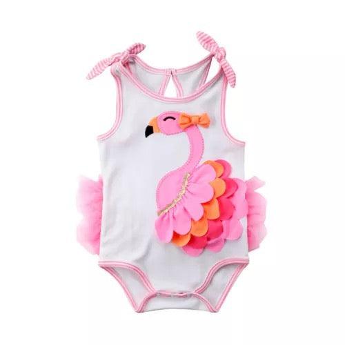 Cute Baby Girl Sleeveless Peacock Bodysuit Bump baby and beyond