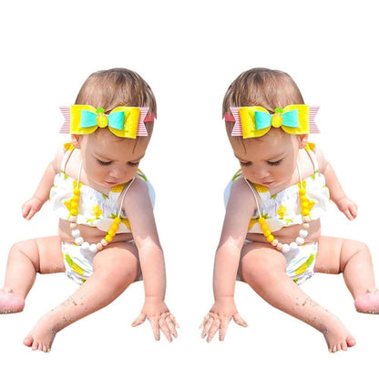 Cute Baby Girl Swimming Pineapple Swimsuit Bump baby and beyond