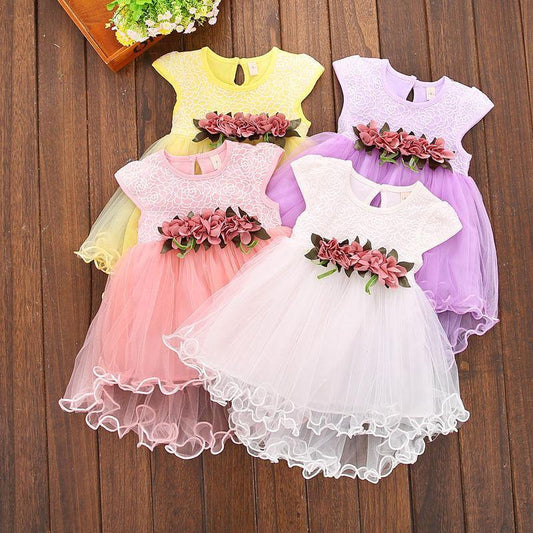 Cute Baby Girls Party Summer Floral Dress Bump baby and beyond