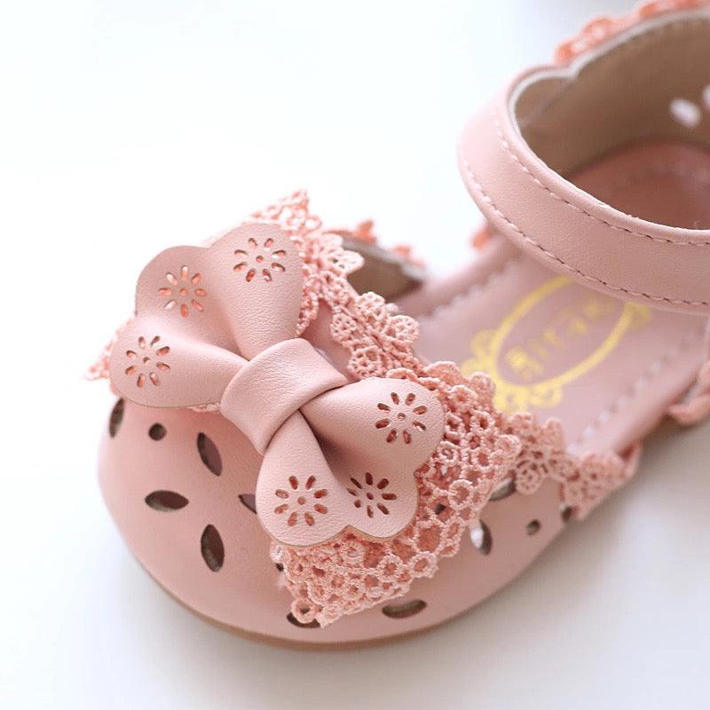 Cute Princess Baby Sandals Hallow Leather Shoes Bump baby and beyond