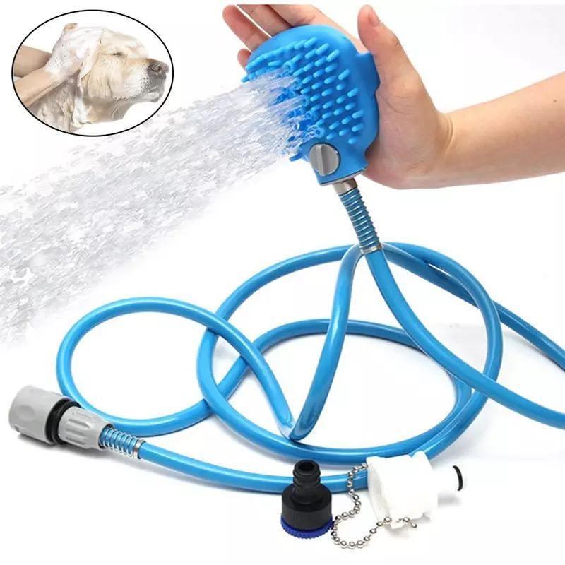 Dog Shower Sprayer Comfortable Pet Scrubber Massager Bump baby and beyond