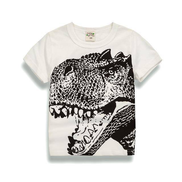 Fashion Colored Dragon Tee Tops Shirt Outerwear Clothes White