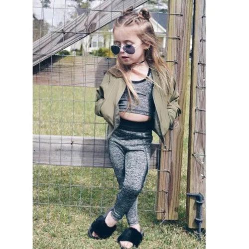 Exquisite Girls Sleeveless Tops Pants Outfit Bump baby and beyond