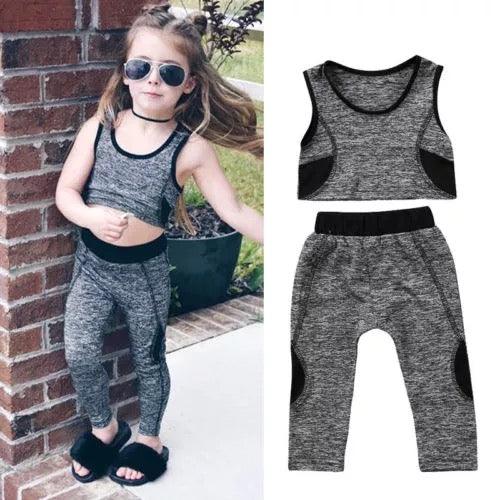 Exquisite Girls Sleeveless Tops Pants Outfit Bump baby and beyond