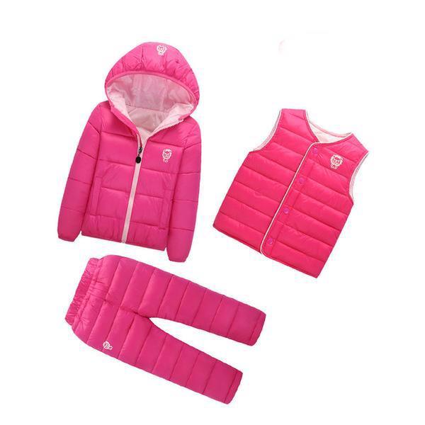 Girls Boys Hooded Padded Coat Vest Pants Outfit Bump baby and beyond