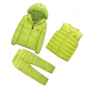 Girls Boys Hooded Padded Coat Vest Pants Outfit Bump baby and beyond