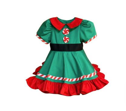 Girls Gingerbread Christmas Cookie Dress