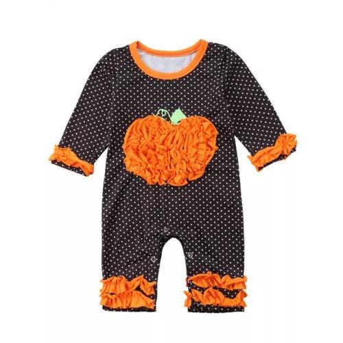 Halloween Dot Long Sleeve Ruffles Jumpsuit Bump baby and beyond