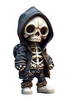 Halloween Resin Cool Skeleton Figurine Doll