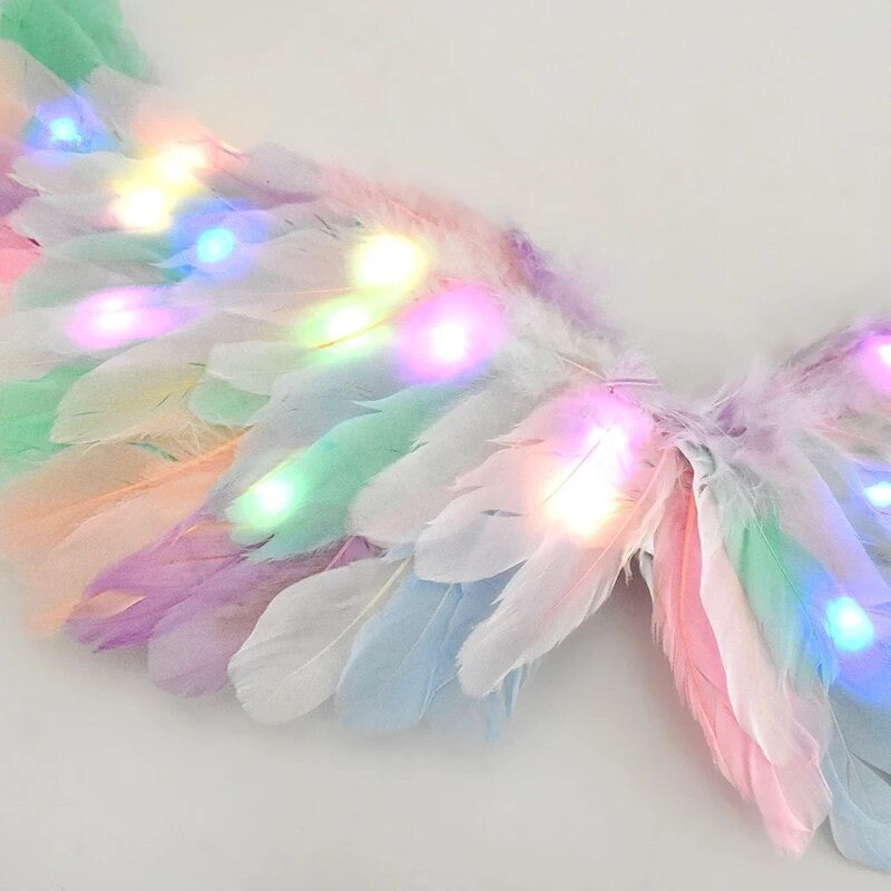 Children Girls Angel Wings With LED For Party