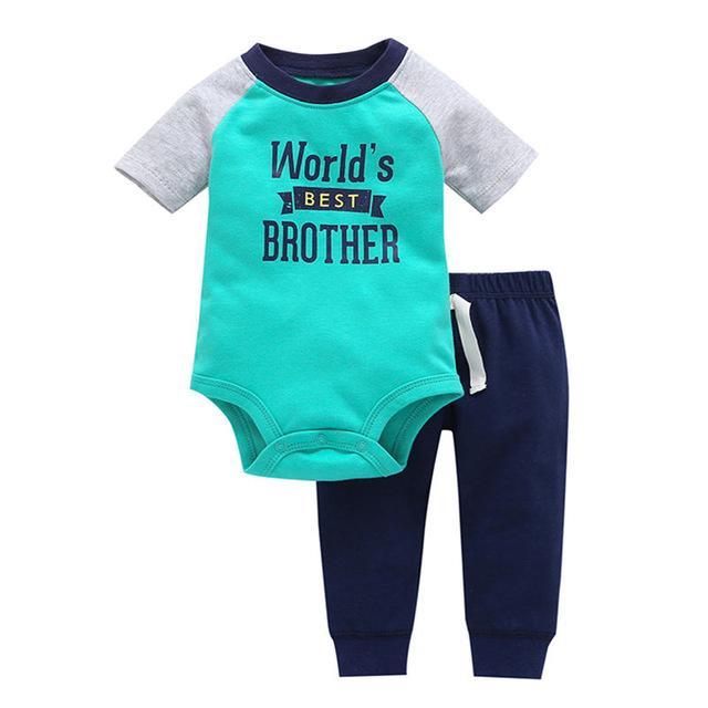 Infant World's Best Brother Stripe Pants Outfit Bump baby and beyond