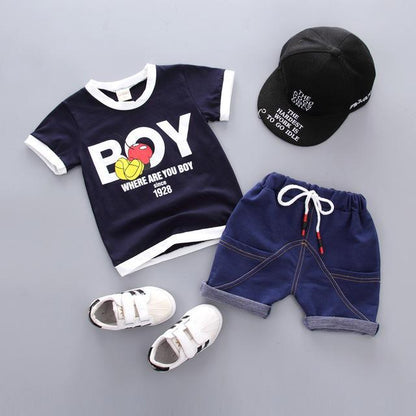 Kid Baby Boys T Shirt Shorts Summer Clothes Bump baby and beyond