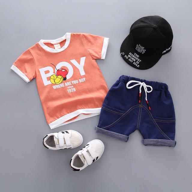 Kid Baby Boys T Shirt Shorts Summer Clothes Bump baby and beyond