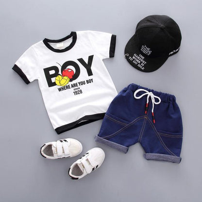 Kid Baby Boys T Shirt Shorts Summer Clothes Bump baby and beyond