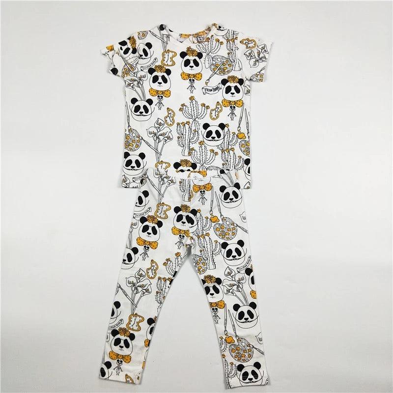 Kids Boy Girl Print Panda Dress T Shirt Pants Bump baby and beyond