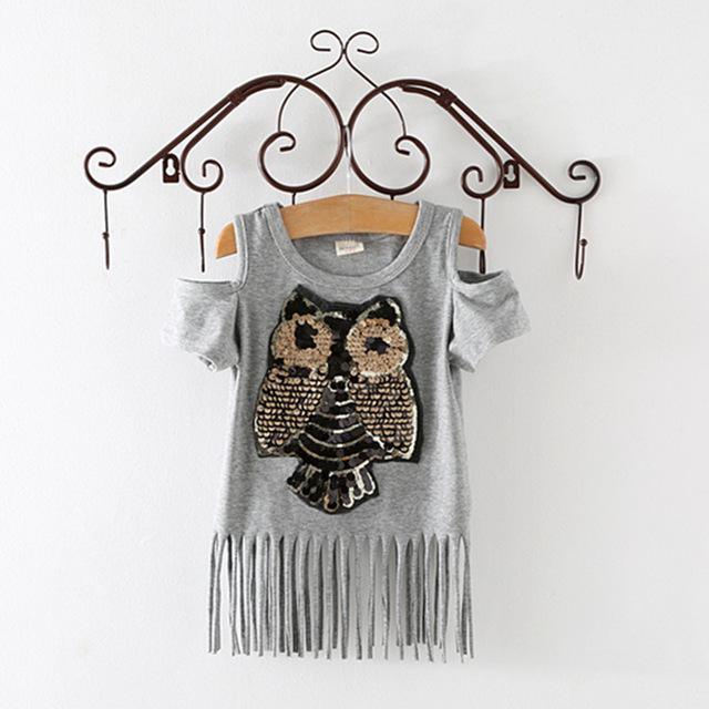 Kids Girls T Shirt Sleeve Top Owl Summer Clothes Bump baby and beyond