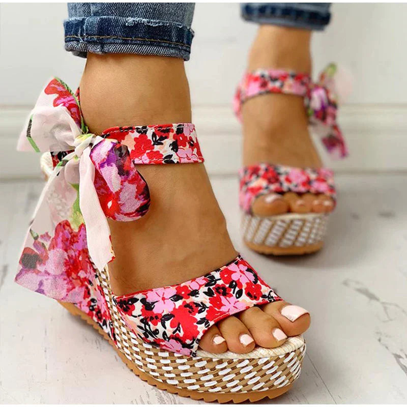 Ladies Beach Boho Wedge Sandals Shoe