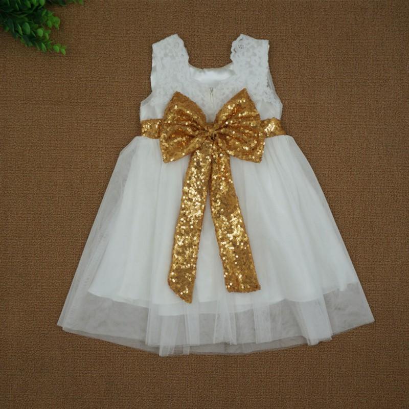 New Baby Kids Girls Bow Sleeveless Lace Dress Bump baby and beyond