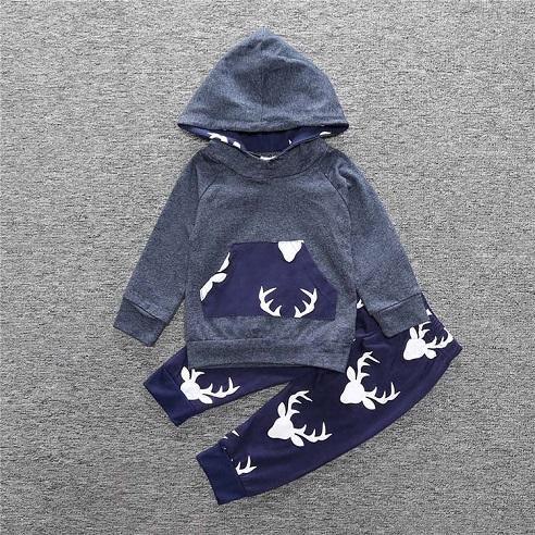 New Baby Unisex Long Sleeve Hooded Tops Floral pants Bump baby and beyond