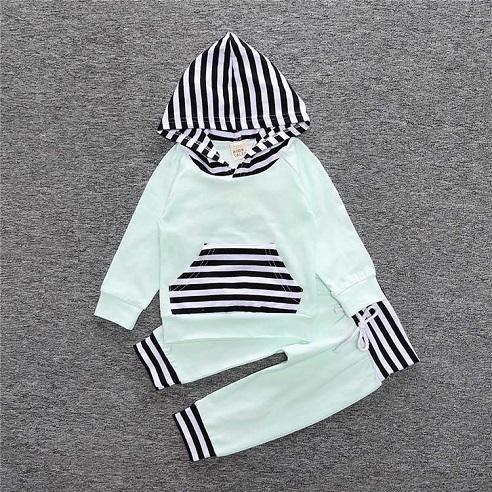 New Baby Unisex Long Sleeve Hooded Tops Floral pants Bump baby and beyond