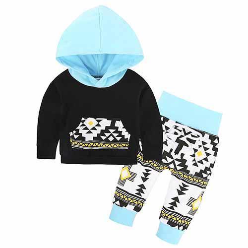 New Baby Unisex Long Sleeve Hooded Tops Floral pants Bump baby and beyond