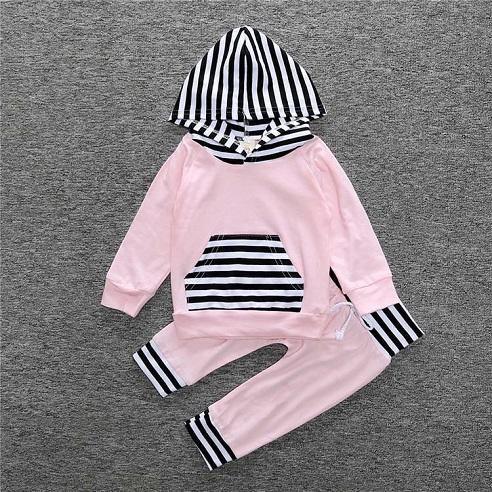 New Baby Unisex Long Sleeve Hooded Tops Floral pants Bump baby and beyond