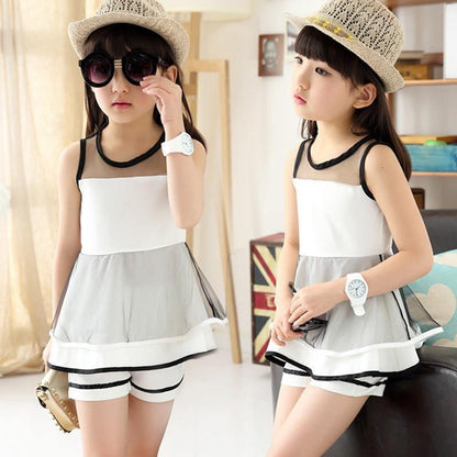 New Fashion Children's Clothing Net Veil T-Shirts Pants Bump baby and beyond