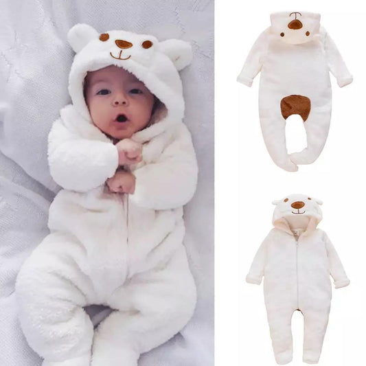 Newborn Baby Bear Hoodies Zipper Romper Bump baby and beyond