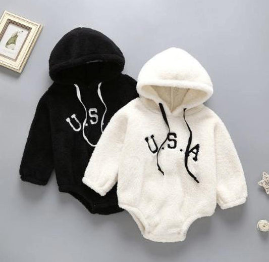 Newborn Baby Boy Girl Frog Hoodies Zipper Romper Bump baby and beyond