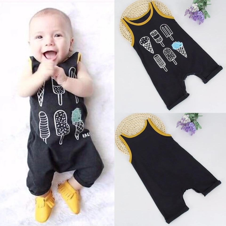 Newborn Baby Boy Ice Cream Jumpsuit Bump baby and beyond