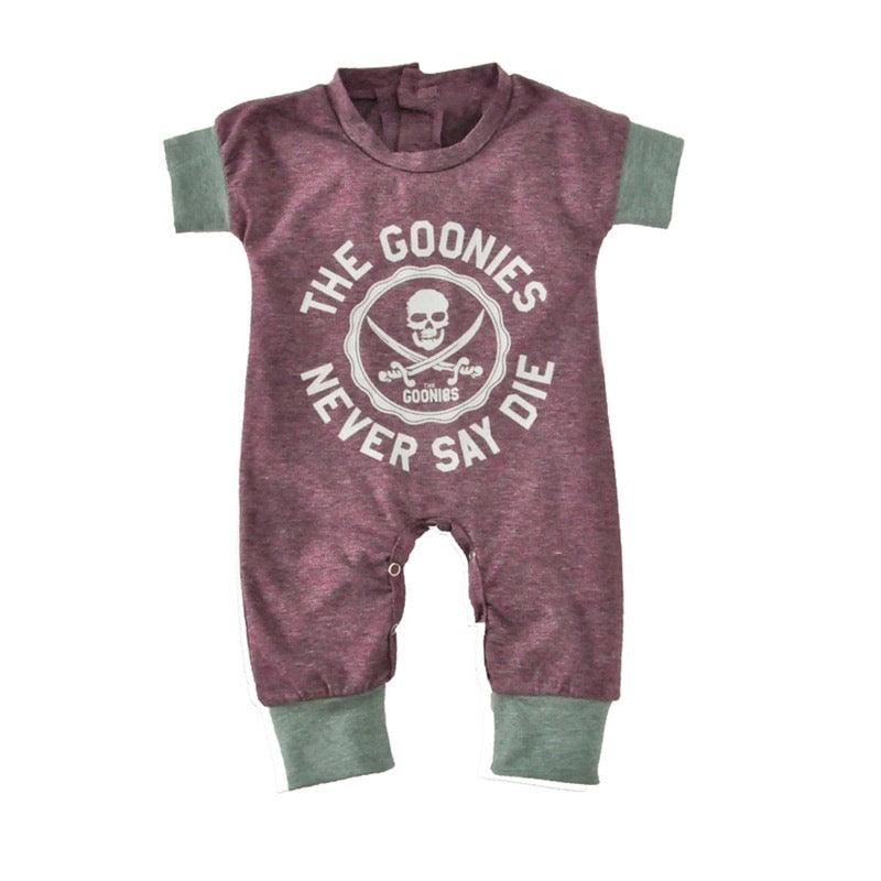 Newborn Baby Cartoon Skull Goonies Jumpsuit Bump baby and beyond