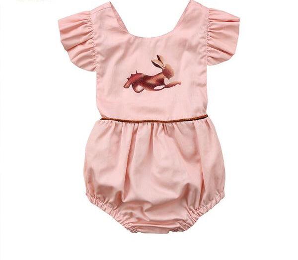 Newborn Baby Girl Animal Rabbit Sleeveless Romper Jumpsuit Bump baby and beyond