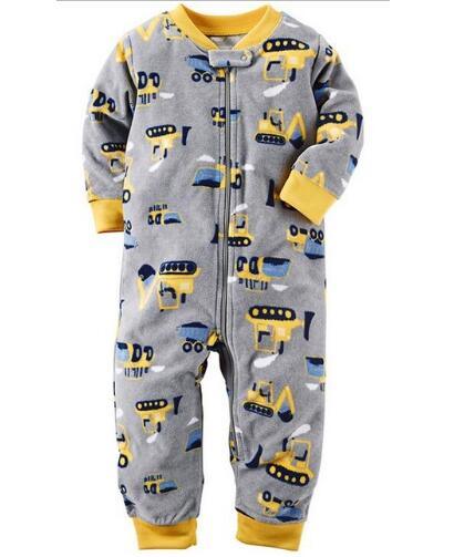 Newborn Baby Unisex Jumpsuit Pajamas Collar Fleece Clothes Bump baby and beyond