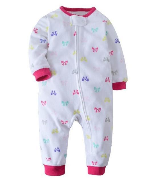 Newborn Baby Unisex Jumpsuit Pajamas Collar Fleece Clothes Bump baby and beyond