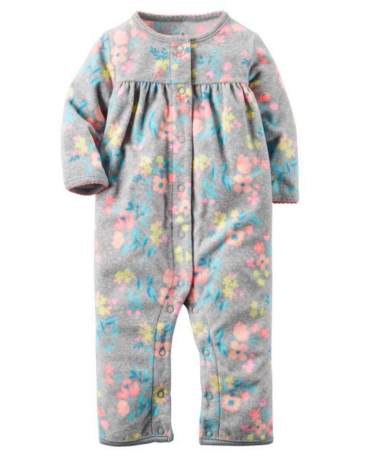 Newborn Baby Unisex Jumpsuit Pajamas Collar Fleece Clothes Bump baby and beyond