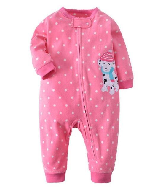 Newborn Baby Unisex Jumpsuit Pajamas Collar Fleece Clothes Bump baby and beyond