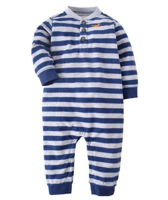 Newborn Baby Unisex Jumpsuit Pajamas Collar Fleece Clothes Bump baby and beyond