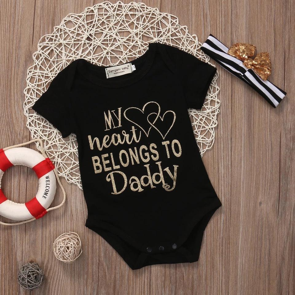 Newborn Girls Daddy's Little Princess Jumpsuit Bump baby and beyond