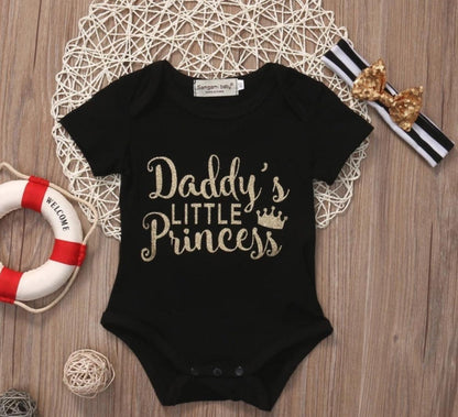 Newborn Girls Daddy's Little Princess Jumpsuit Bump baby and beyond