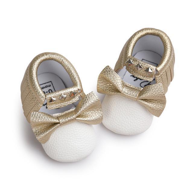 Newborn Girls Tassels Soft Sole Shoes Bump baby and beyond