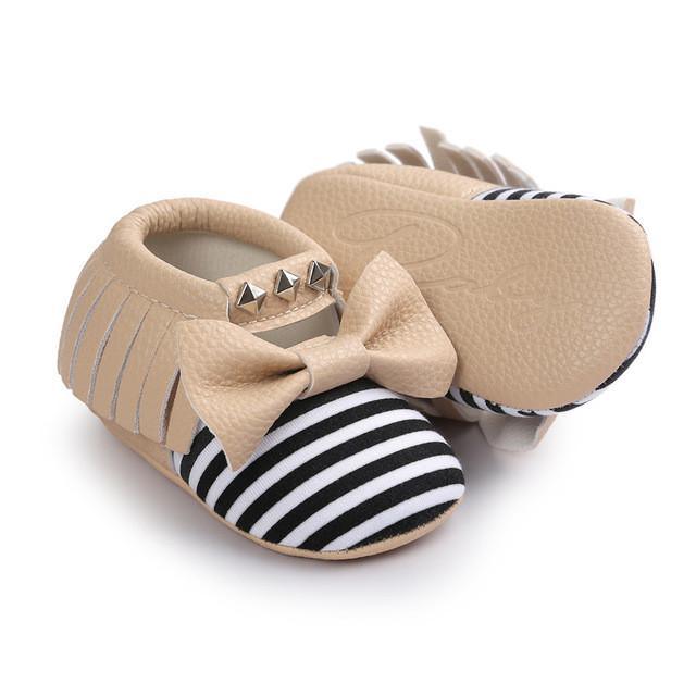 Newborn Girls Tassels Soft Sole Shoes Bump baby and beyond