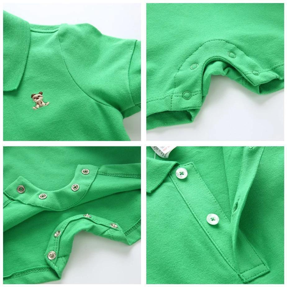 Newborn boys baby gentlemen polo romper clothes Bump baby and beyond