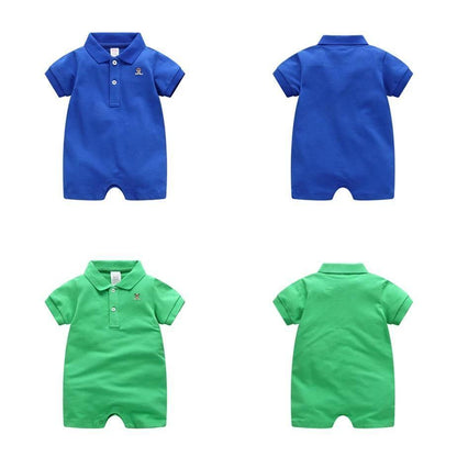 Newborn boys baby gentlemen polo romper clothes Bump baby and beyond