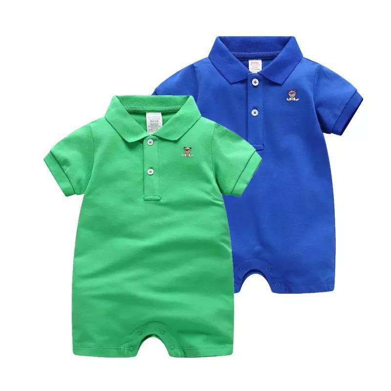 Newborn boys baby gentlemen polo romper clothes Bump baby and beyond