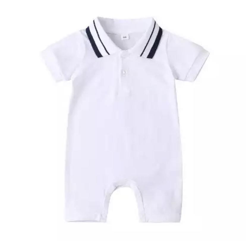 Newborn boys baby gentlemen polo romper clothes Bump baby and beyond