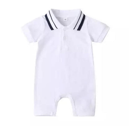 Newborn boys baby gentlemen polo romper clothes Bump baby and beyond