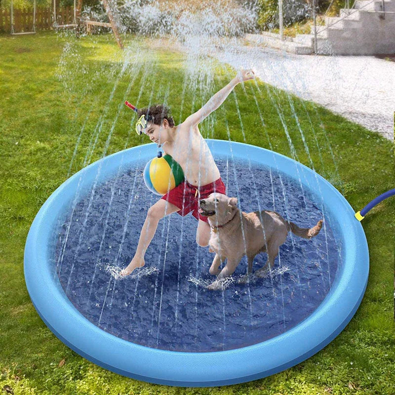 Kids Pets Water Non-Slip Splash Pad Pool