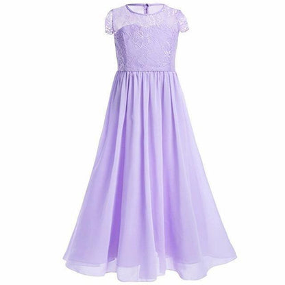 Princess European Short Sleeve Lace Flower Dress Bump baby and beyond